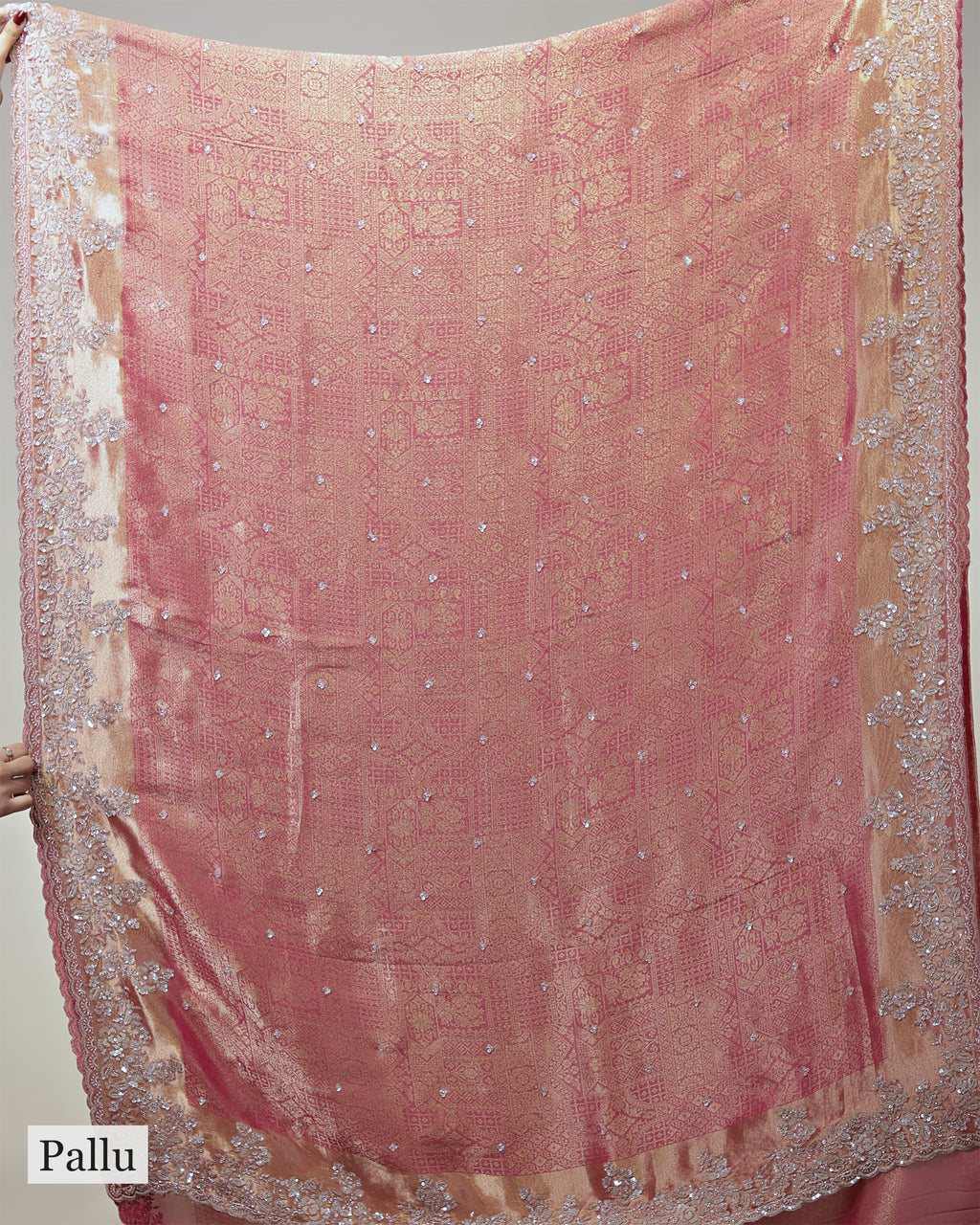 BLUSH ROSE BANARASI TISSUE SAREE