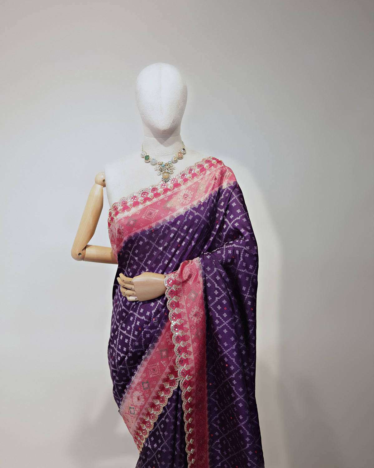 PINK AMETHYST PATOLA TUSSAR BANARASI SAREE
