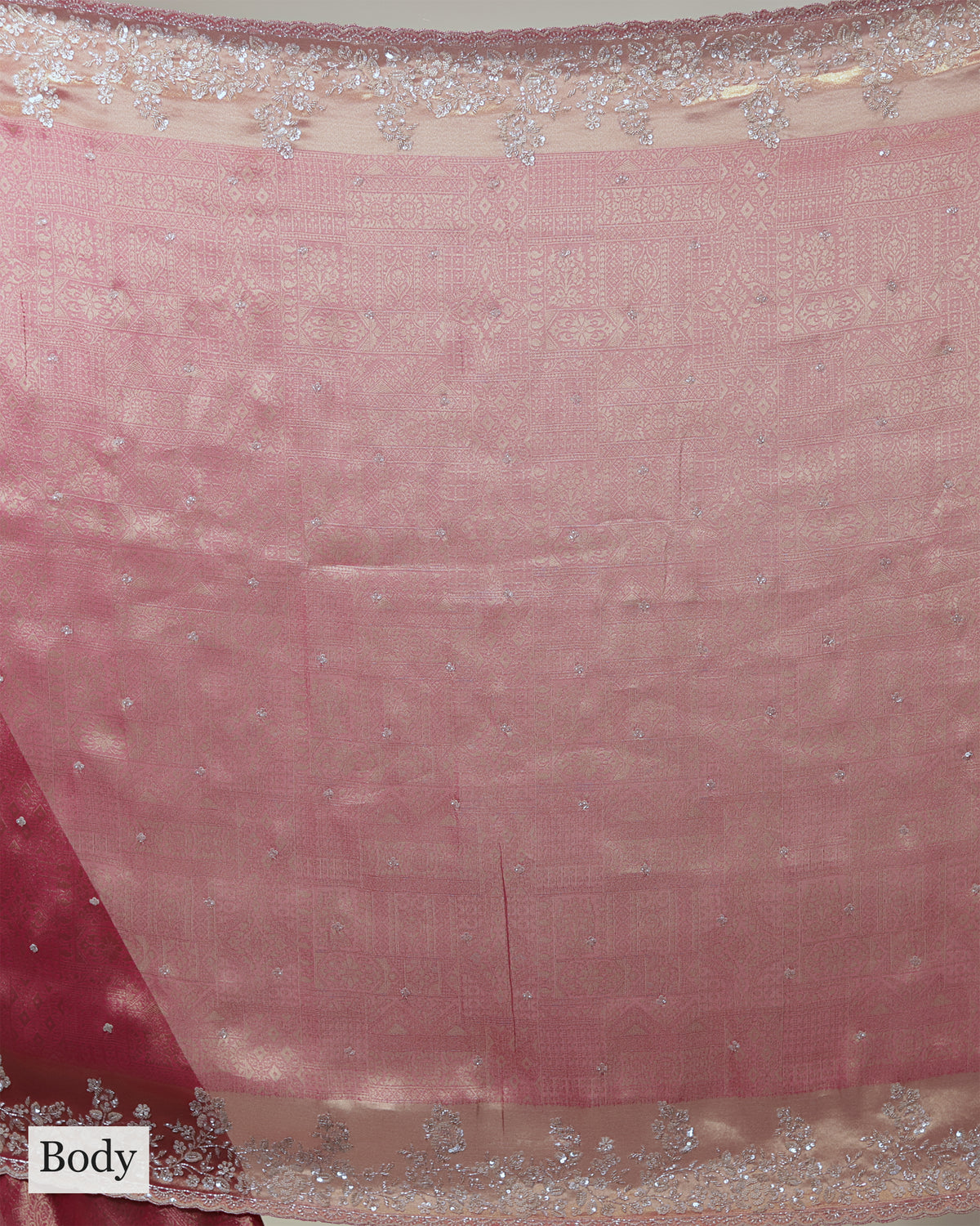 BLUSH ROSE BANARASI TISSUE SAREE