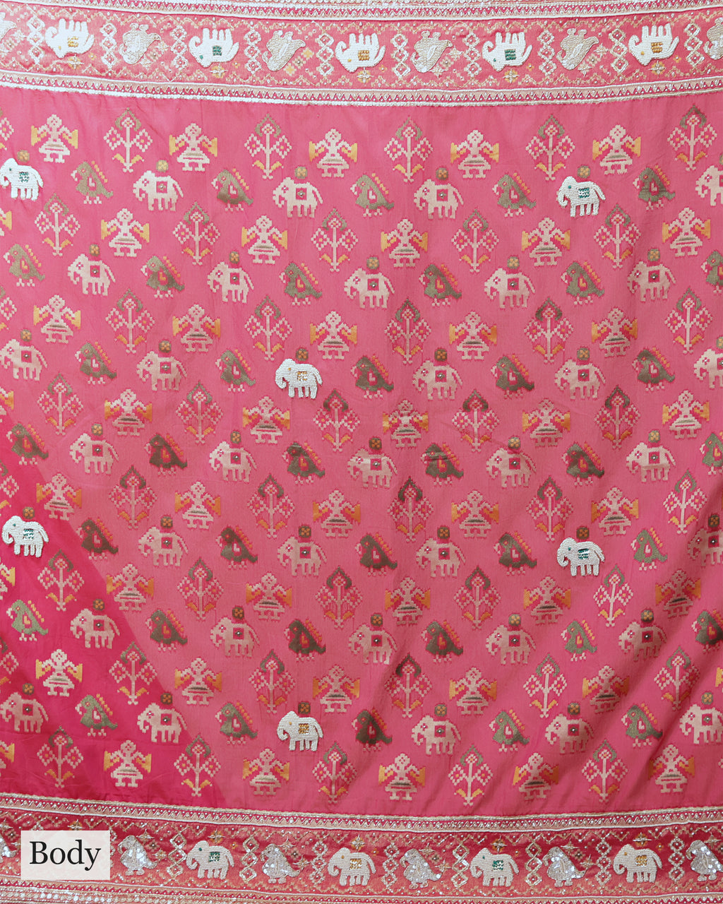 RANI PINK PATOLA BANARASI SILK SAREE