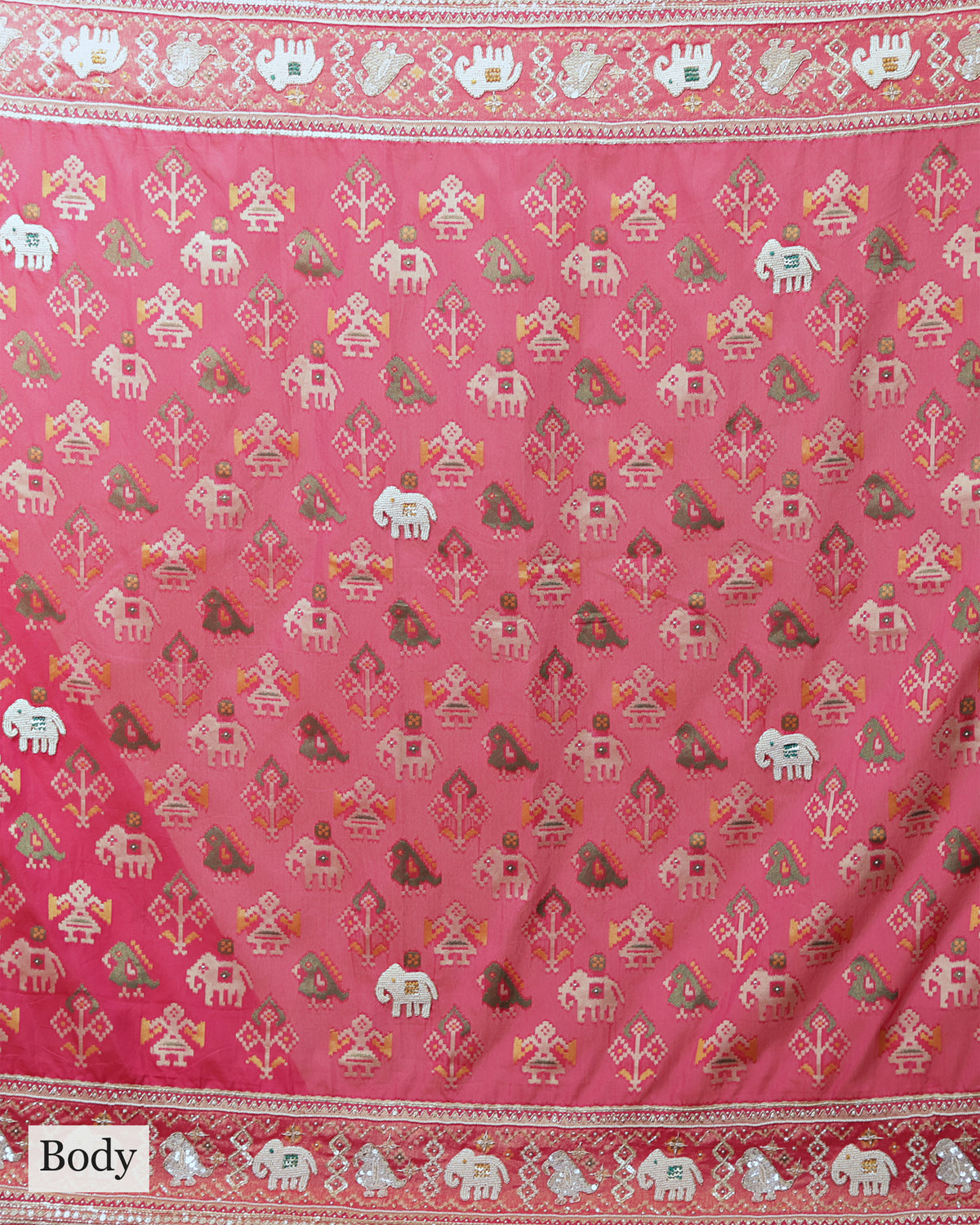 RANI PINK PATOLA BANARASI SILK SAREE