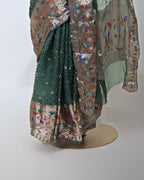 BOTTLE GREEN BANDHEJ PAITHANI KOTA SILK SAREE