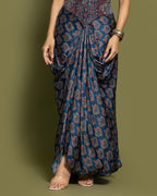 AJRAKH CORSET & DRAPE SKIRT ENSEMBLE