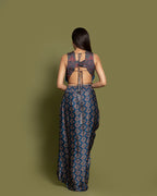 AJRAKH CORSET & DRAPE SKIRT ENSEMBLE