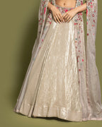 METALLIC FUSION CAPE LEHENGA ENSEMBLE