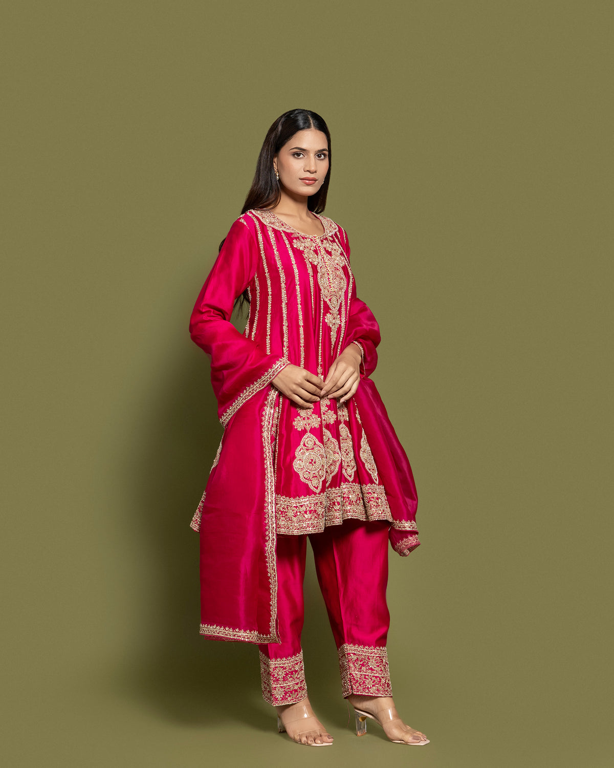 RANI PINK FARSI SALWAR SUIT SET
