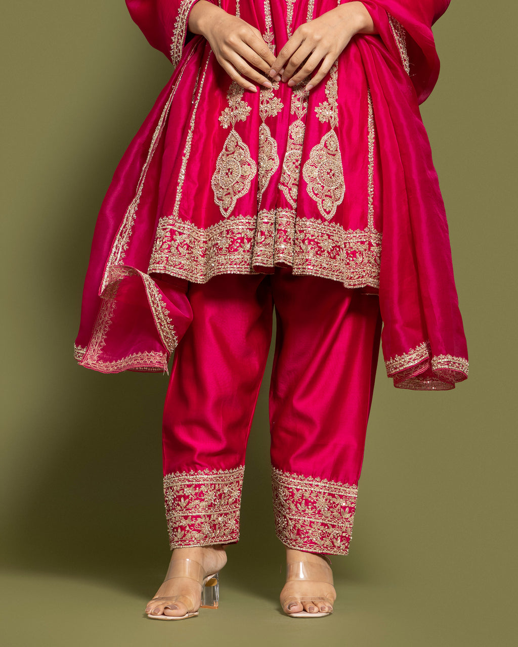 RANI PINK FARSI SALWAR SUIT SET