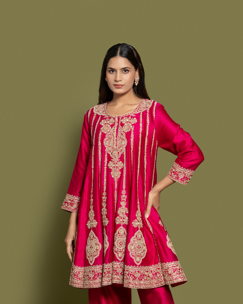 RANI PINK FARSI SALWAR SUIT SET