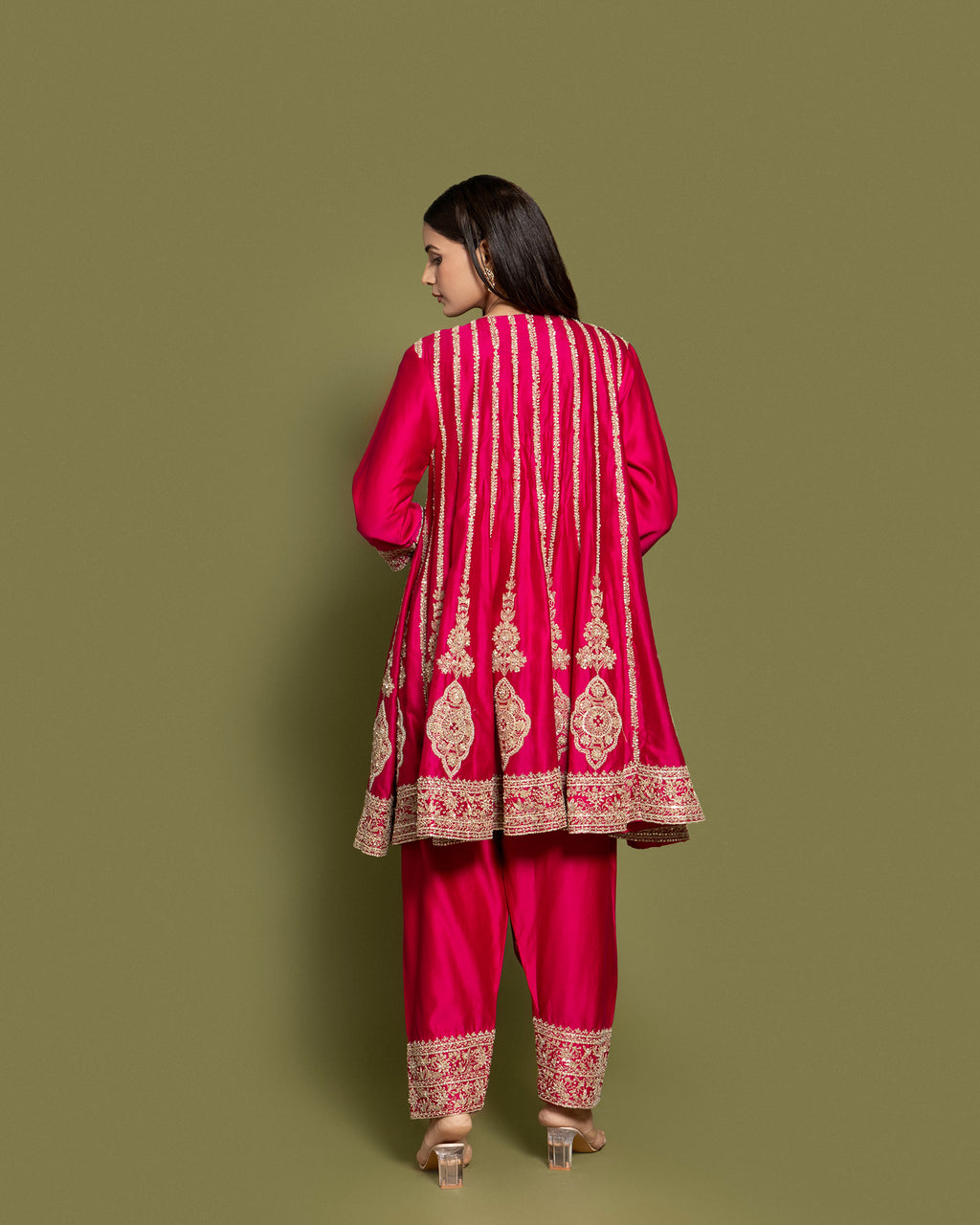 RANI PINK FARSI SALWAR SUIT SET