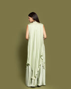 SAGE GREEN EMBELLISHED FUSION ENSEMBLE