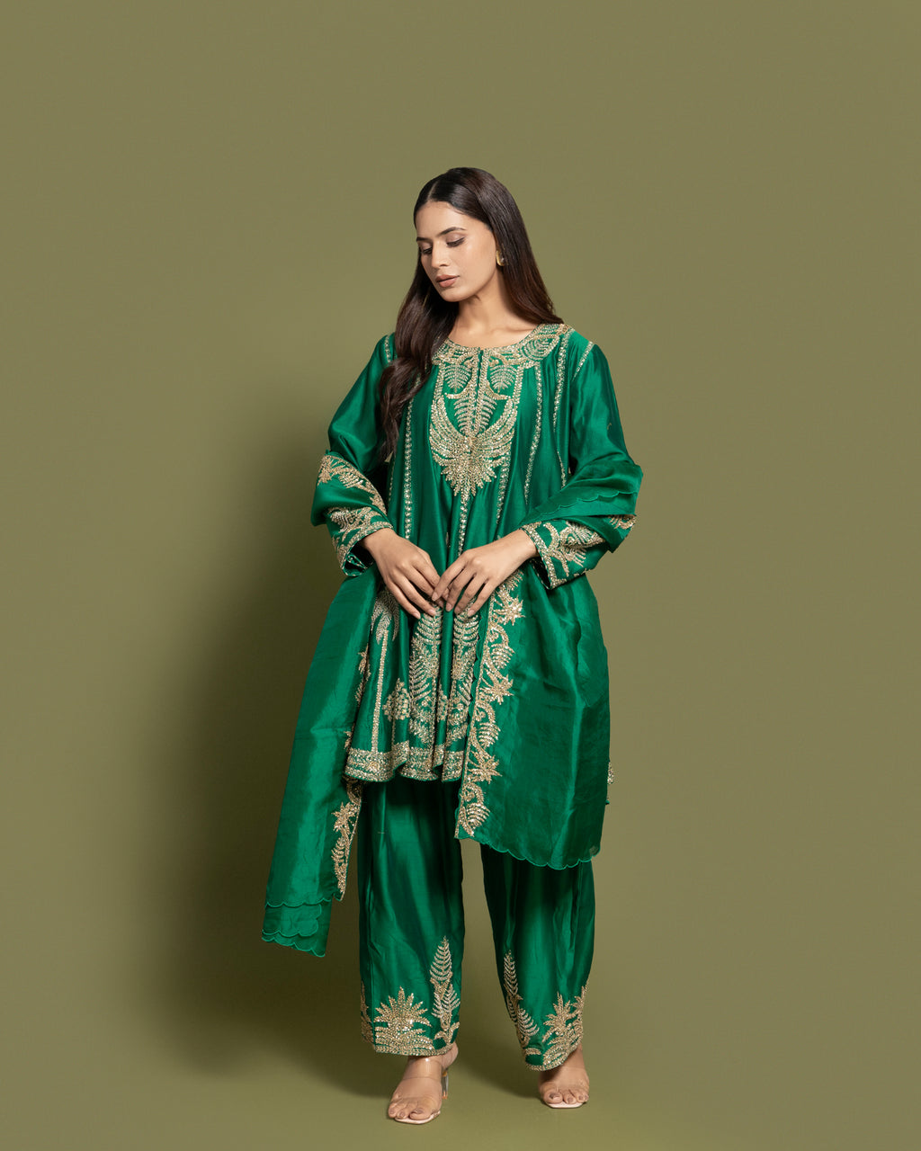 EMERALD SILK FARSI SALWAR SET