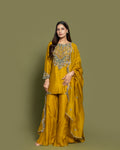 MUSTARD SOFT SILK EMBELISHED SET