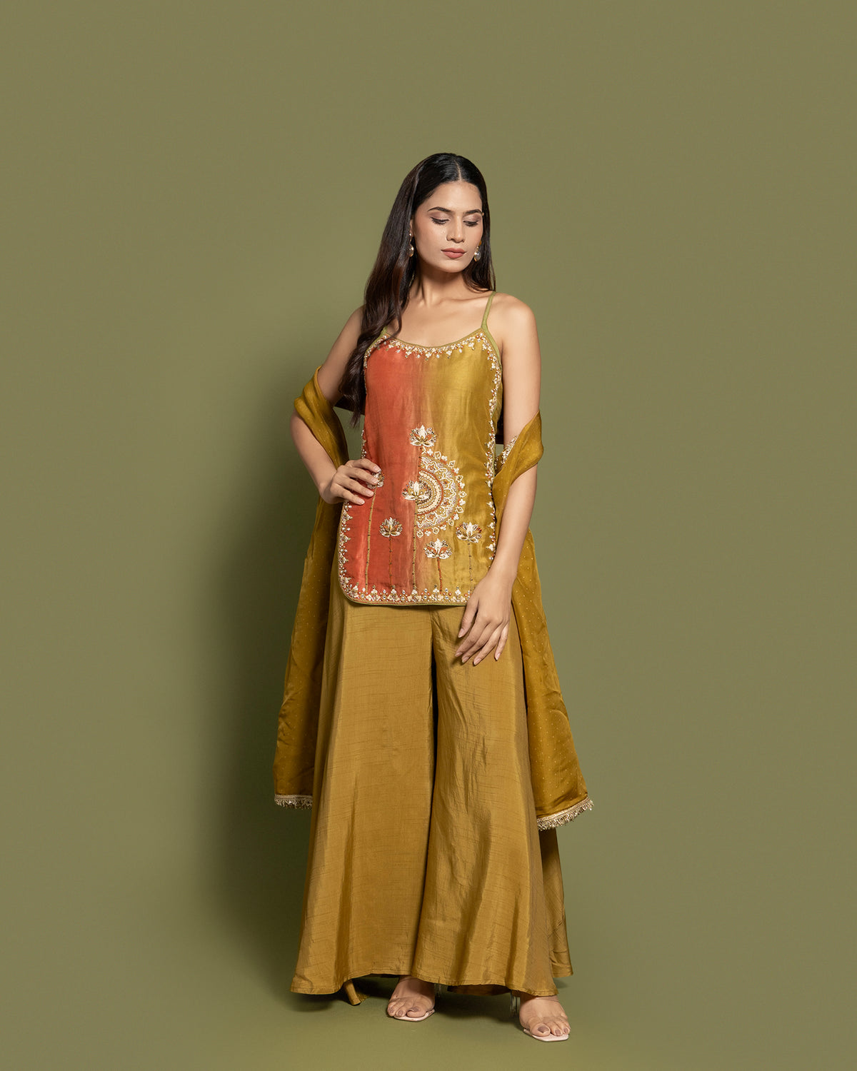 OMBRE KURTI PALAZZO SET
