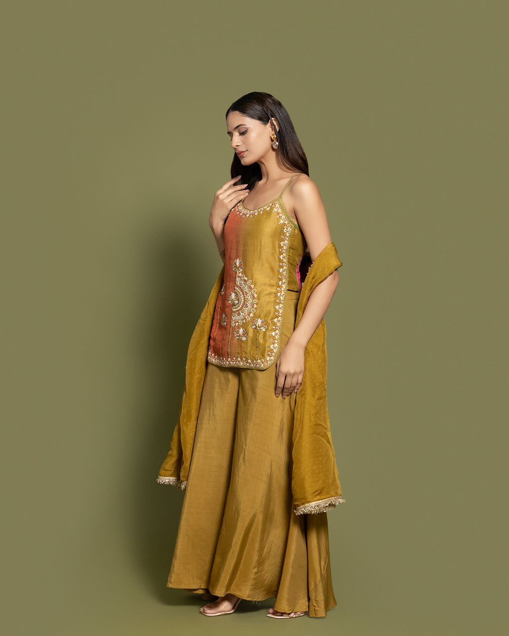 OMBRE KURTI PALAZZO SET