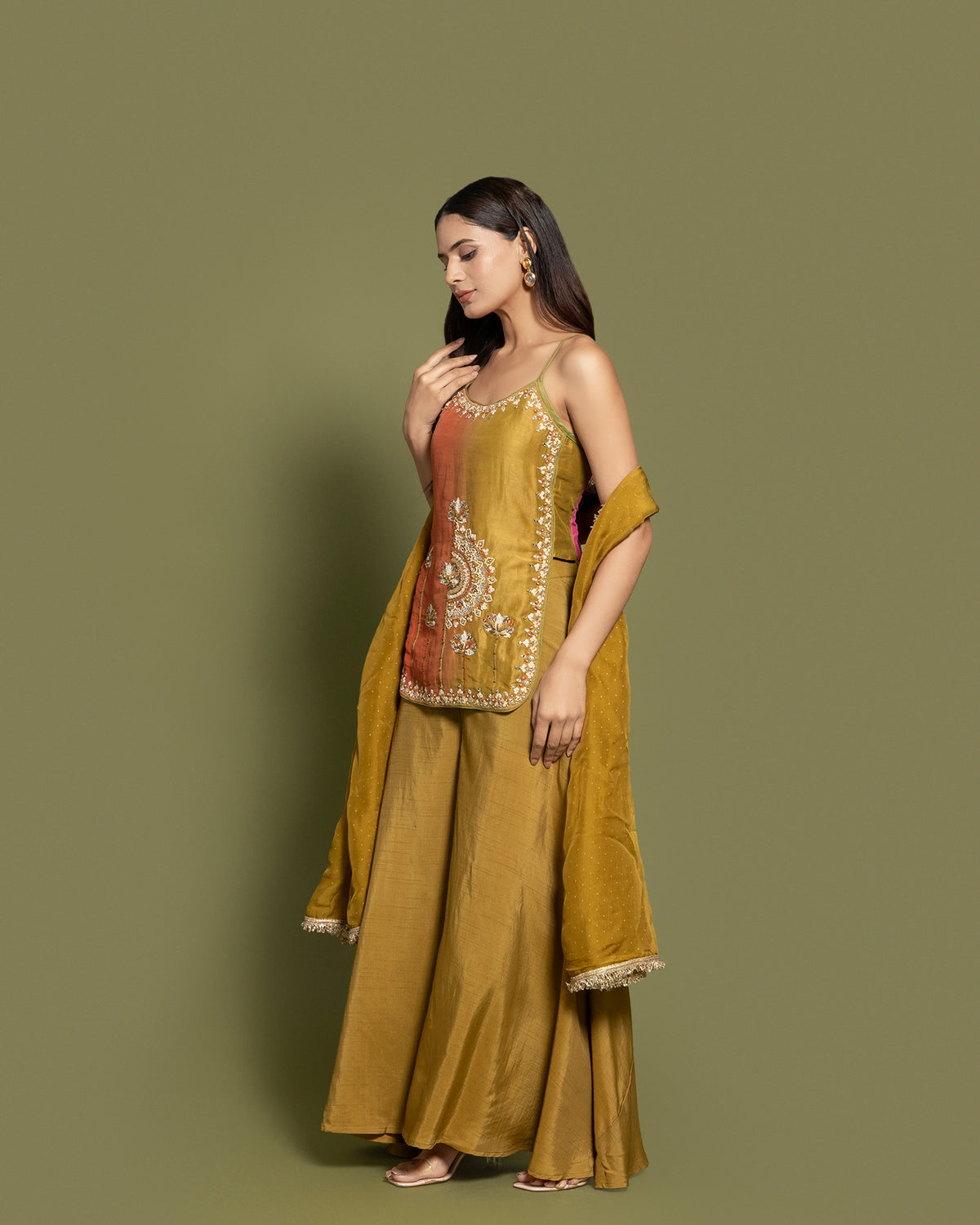OMBRE KURTI PALAZZO SET