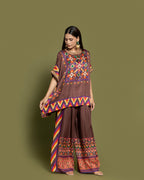 MOCHA BROWN KAFTAN PALAZZO SET