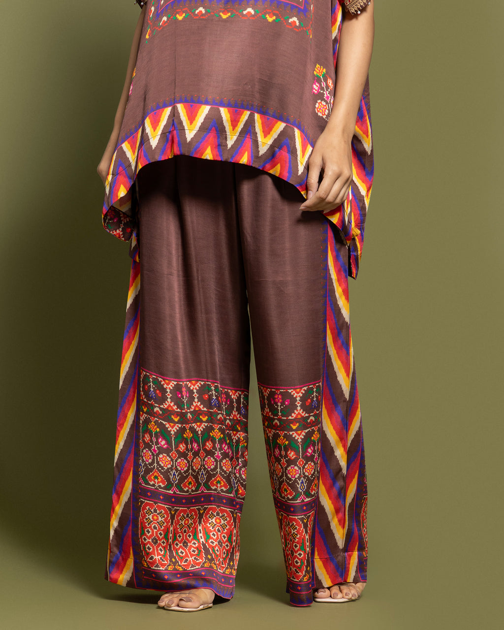 MOCHA BROWN KAFTAN PALAZZO SET