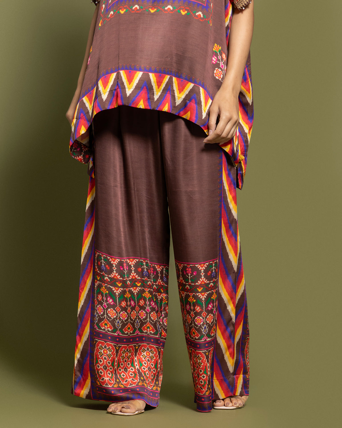 MOCHA BROWN KAFTAN PALAZZO SET