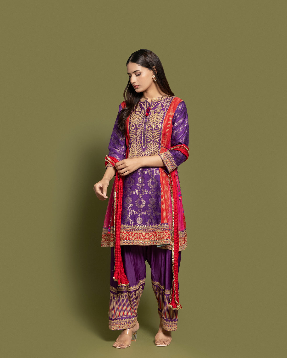 MULTICOLOR FARSI SALWAR SET