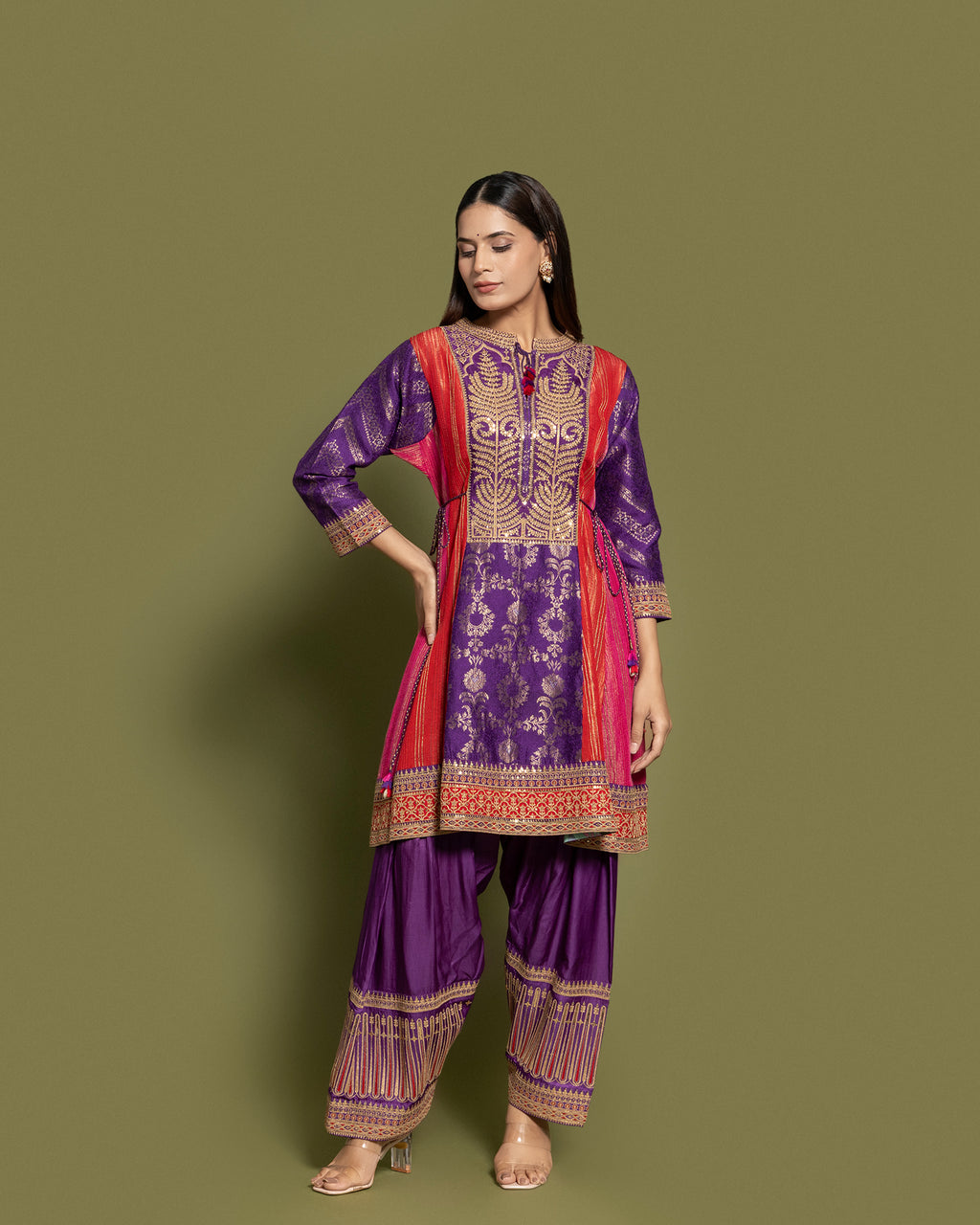 MULTICOLOR FARSI SALWAR SET