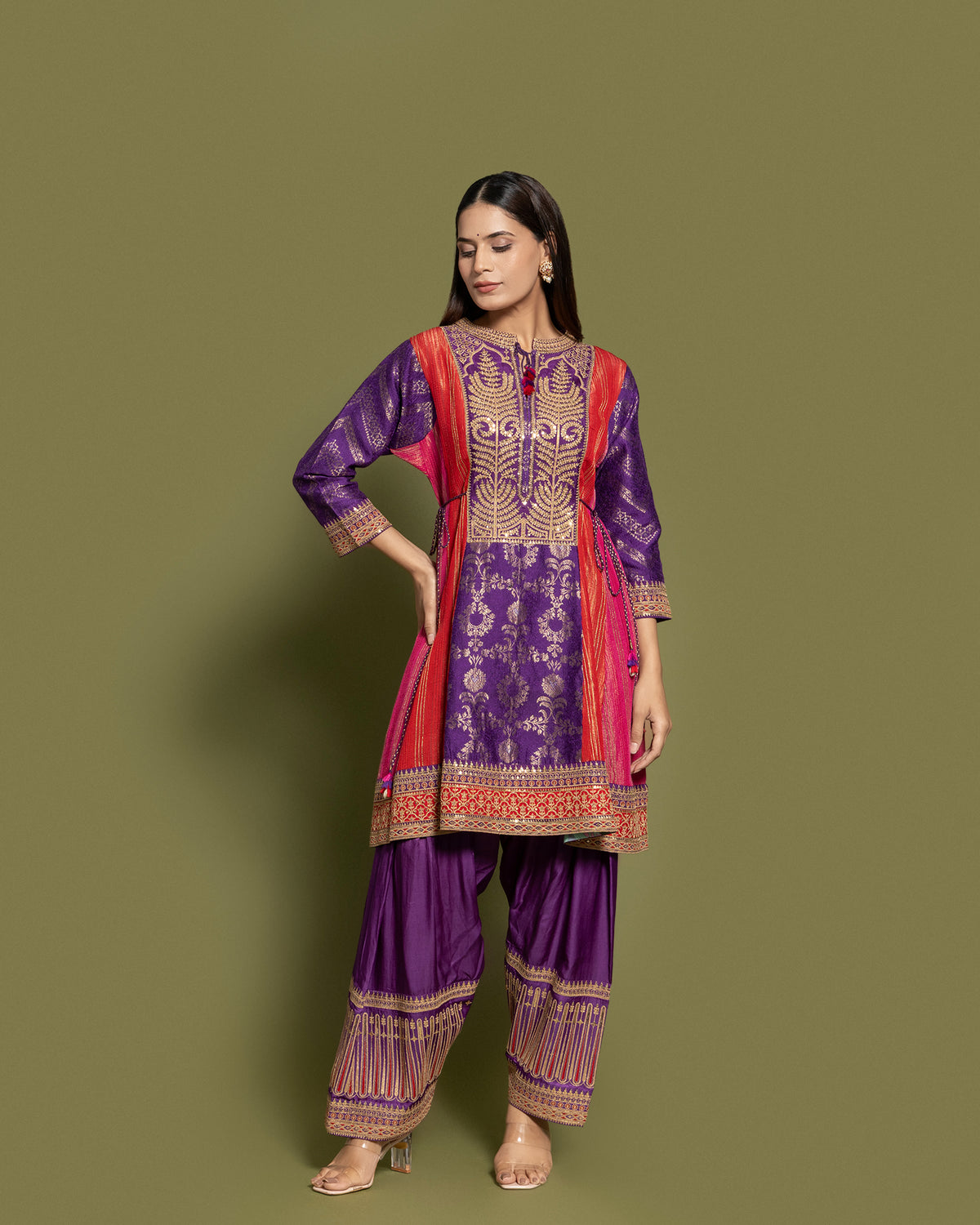 MULTICOLOR FARSI SALWAR SET