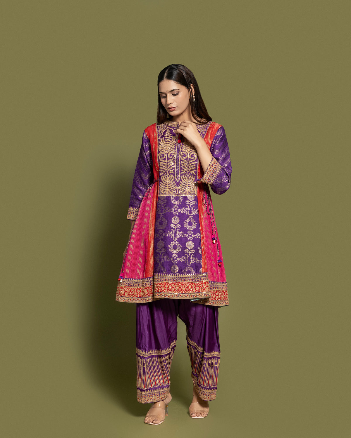 MULTICOLOR FARSI SALWAR SET