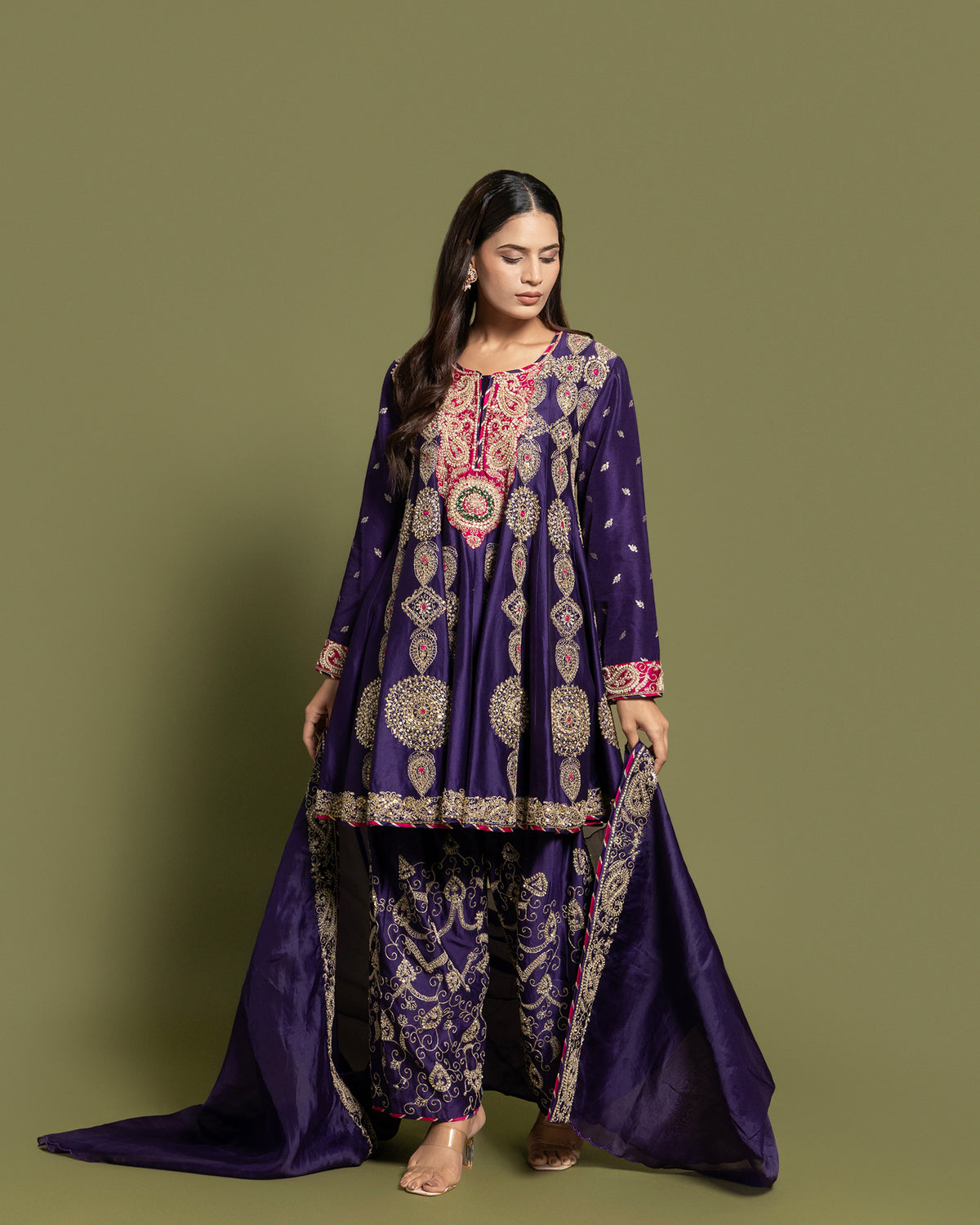 AMETHYST SILK FARSI SALWAR SUIT SET