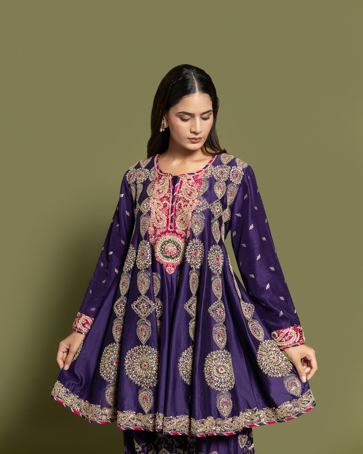 AMETHYST SILK FARSI SALWAR SUIT SET