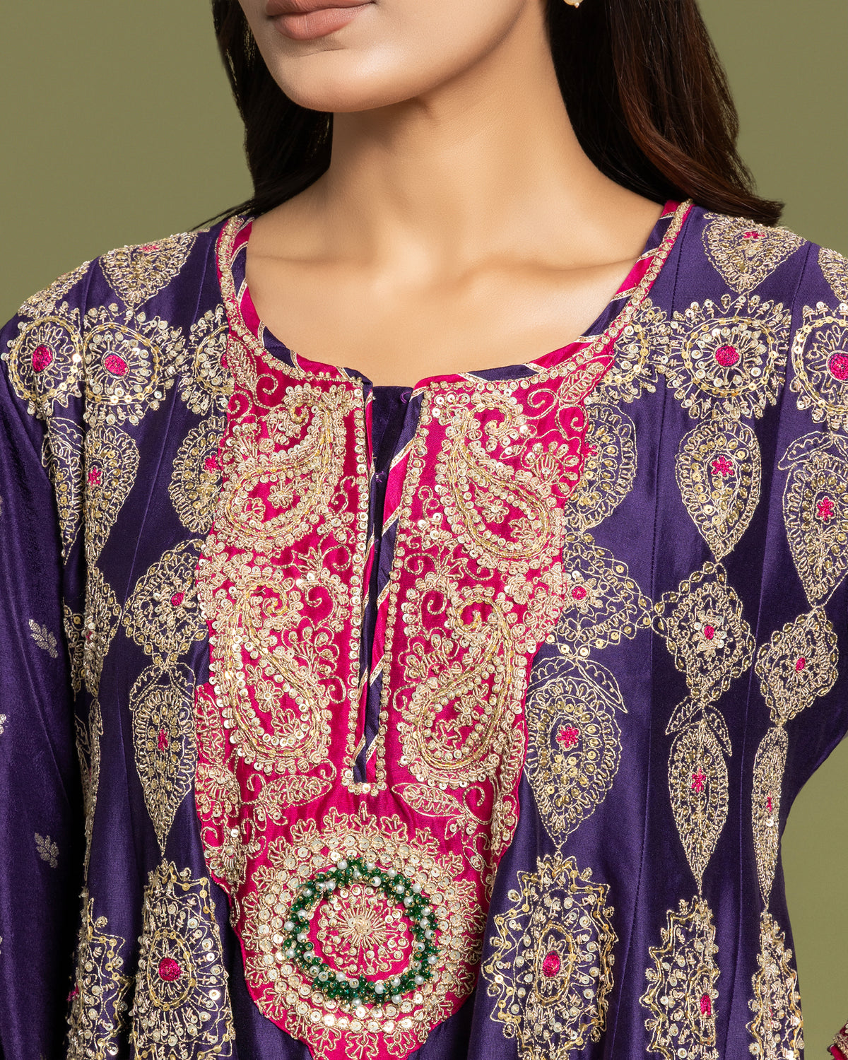 AMETHYST SILK FARSI SALWAR SUIT SET
